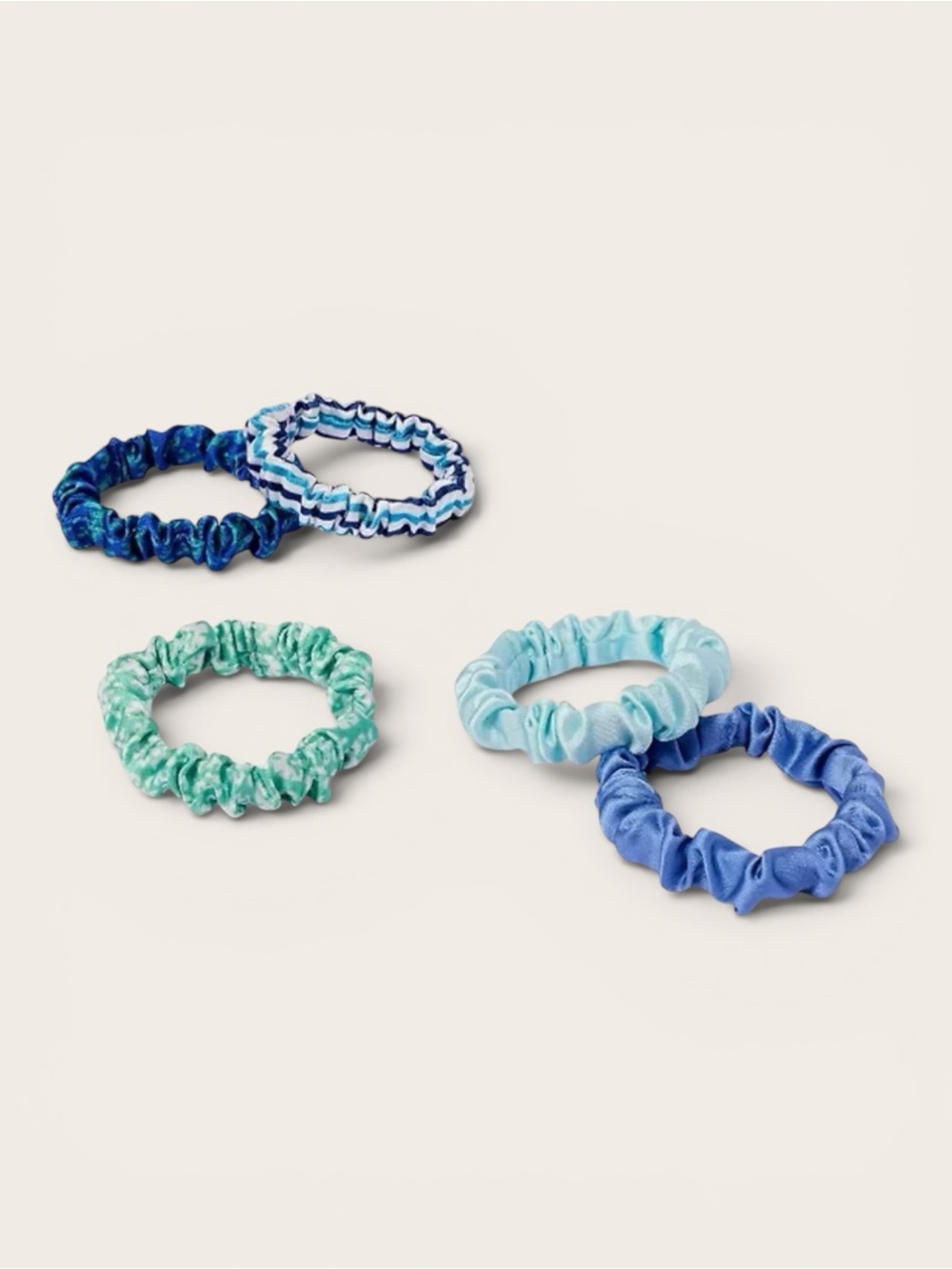 Roller Rabbit x Target Blue Green Scrunchies 5 Pack